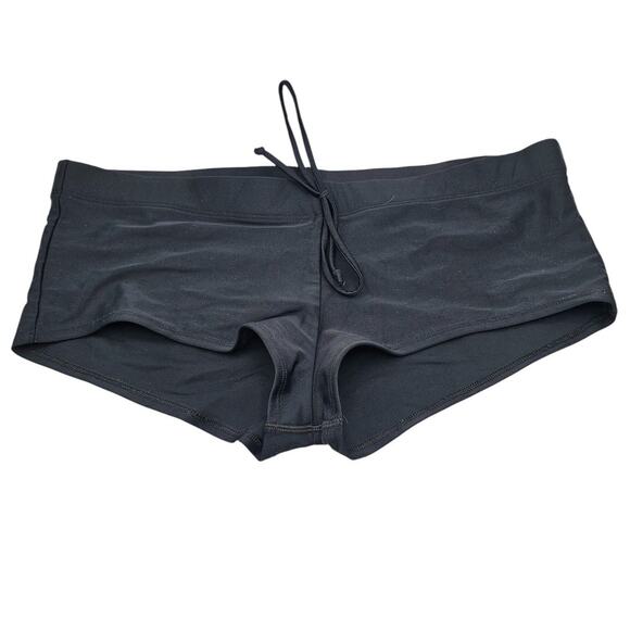 Body Glove Womens Sz M Bikini Swimsuit Bottom Solid Black Boy Short Style - Picture 1 of 4